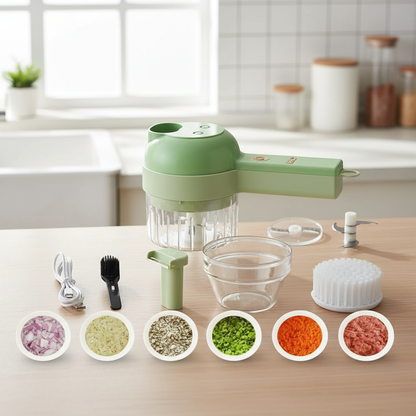 4 in 1 Portable Electric Vegetable Cutter Set